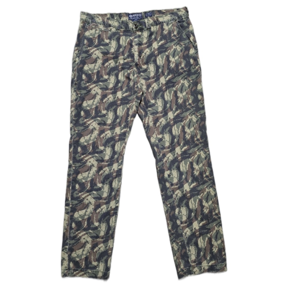 Vintage Tiger Stripe Camo Pants Mens Green Vietnam 36x32 American Rag Cie